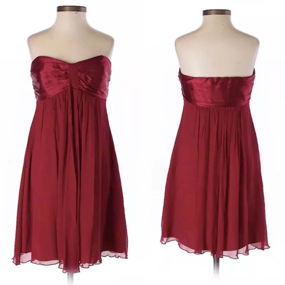 Express Strapless Red Dress